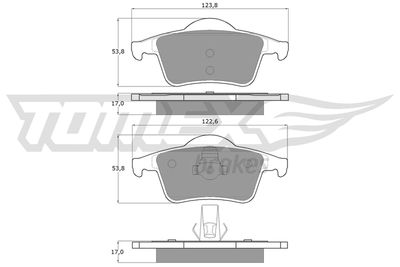 TX1405 TOMEX Brakes Комплект тормозных колодок, дисковый тормоз