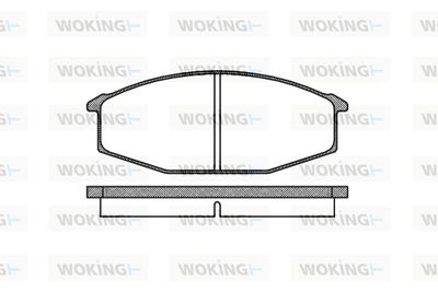P015320 WOKING Комплект тормозных колодок, дисковый тормоз
