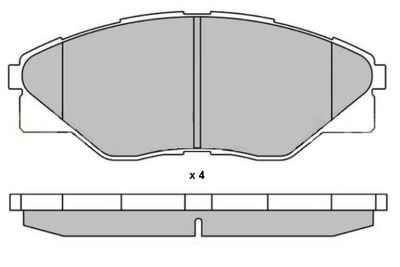 121647 E.T.F. Комплект тормозных колодок, дисковый тормоз