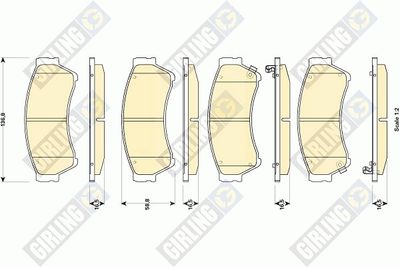 6135019 GIRLING Комплект тормозных колодок, дисковый тормоз