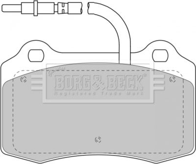 BBP1674 BORG & BECK Комплект тормозных колодок, дисковый тормоз