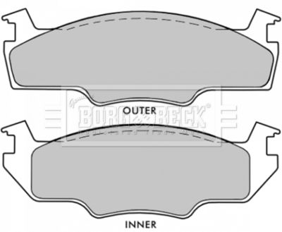 BBP1235 BORG & BECK Комплект тормозных колодок, дисковый тормоз