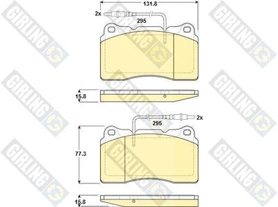 6114319 GIRLING Комплект тормозных колодок, дисковый тормоз