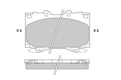 120898 E.T.F. Комплект тормозных колодок, дисковый тормоз