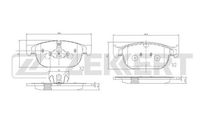 BS1428 ZEKKERT Комплект тормозных колодок, дисковый тормоз