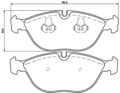 P06019 BREMBO Комплект тормозных колодок, дисковый тормоз