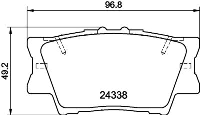 8DB355028441 HELLA Комплект тормозных колодок, дисковый тормоз