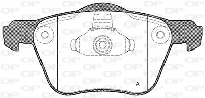 BPA107000 OPEN PARTS Комплект тормозных колодок, дисковый тормоз