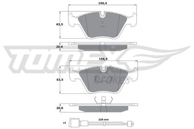 TX10691 TOMEX Brakes Комплект тормозных колодок, дисковый тормоз