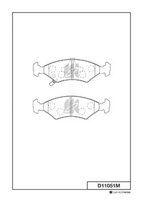 D11051M MK Kashiyama Комплект тормозных колодок, дисковый тормоз