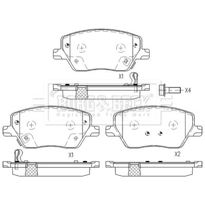 BBP2603 BORG & BECK Комплект тормозных колодок, дисковый тормоз