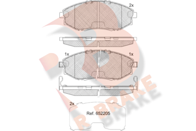 RB2336 R BRAKE Комплект тормозных колодок, дисковый тормоз