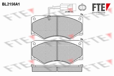 BL2156A1 FTE Комплект тормозных колодок, дисковый тормоз