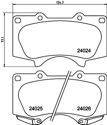 8DB355028171 HELLA PAGID Комплект тормозных колодок, дисковый тормоз