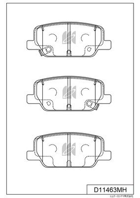D11463MH MK Kashiyama Комплект тормозных колодок, дисковый тормоз