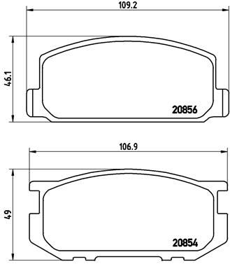 P83005 BREMBO Комплект тормозных колодок, дисковый тормоз