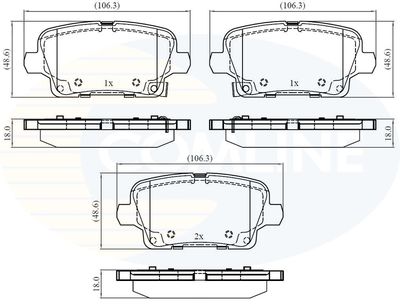 CBP32384 COMLINE Комплект тормозных колодок, дисковый тормоз