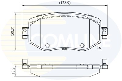 CBP06125 COMLINE Комплект тормозных колодок, дисковый тормоз