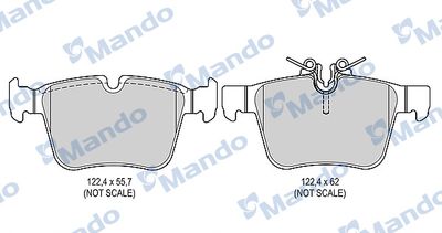 MBF015687 MANDO Комплект тормозных колодок, дисковый тормоз