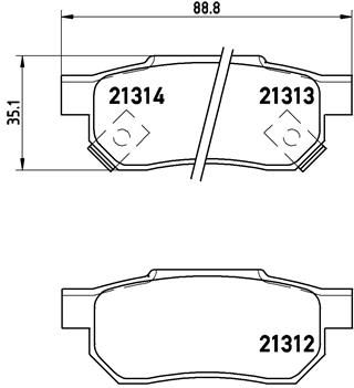 P28017 BREMBO Комплект тормозных колодок, дисковый тормоз