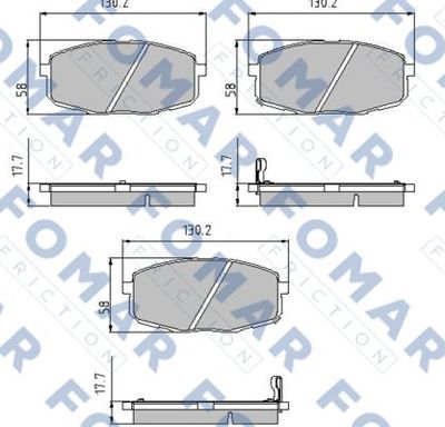 FO912181 FOMAR Friction Комплект тормозных колодок, дисковый тормоз