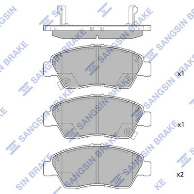 SP1435 Hi-Q Комплект тормозных колодок, дисковый тормоз