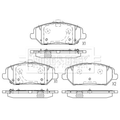 BBP2640 BORG & BECK Комплект тормозных колодок, дисковый тормоз