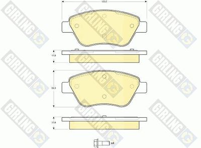 6115794 GIRLING Комплект тормозных колодок, дисковый тормоз