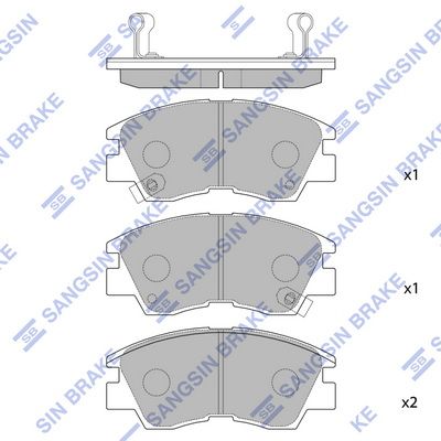 SP1135 Hi-Q Комплект тормозных колодок, дисковый тормоз