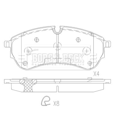 BBP2684 BORG & BECK Комплект тормозных колодок, дисковый тормоз