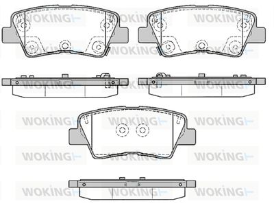 P1262385 WOKING Комплект тормозных колодок, дисковый тормоз