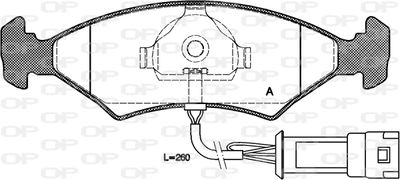 BPA011932 OPEN PARTS Комплект тормозных колодок, дисковый тормоз