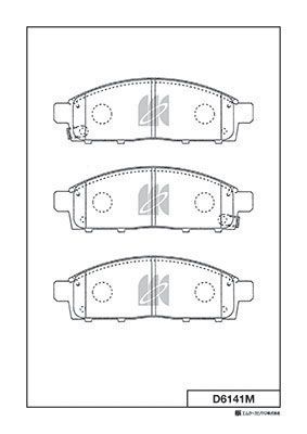 D6141M MK Kashiyama Комплект тормозных колодок, дисковый тормоз