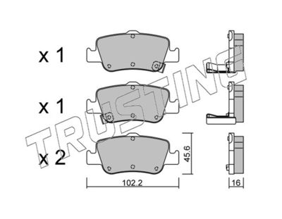 8120 TRUSTING Комплект тормозных колодок, дисковый тормоз