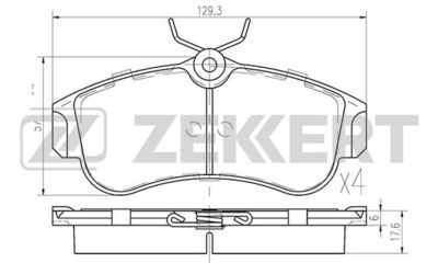 BS2805 ZEKKERT Комплект тормозных колодок, дисковый тормоз