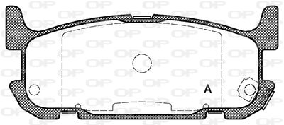 BPA085312 OPEN PARTS Комплект тормозных колодок, дисковый тормоз