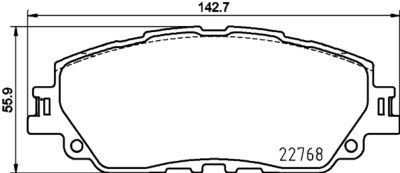 8DB355036511 HELLA Комплект тормозных колодок, дисковый тормоз