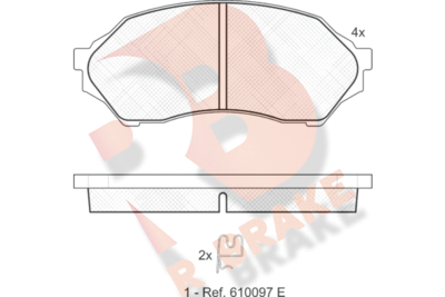 RB1309 R BRAKE Комплект тормозных колодок, дисковый тормоз