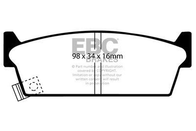 DP36862C EBC Brakes Комплект тормозных колодок, дисковый тормоз