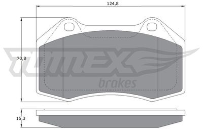 TX16732 TOMEX Brakes Комплект тормозных колодок, дисковый тормоз