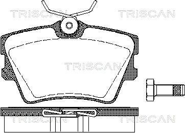 811029014 TRISCAN Комплект тормозных колодок, дисковый тормоз