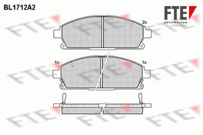BL1712A2 FTE Комплект тормозных колодок, дисковый тормоз