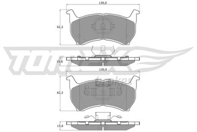 TX1144 TOMEX Brakes Комплект тормозных колодок, дисковый тормоз