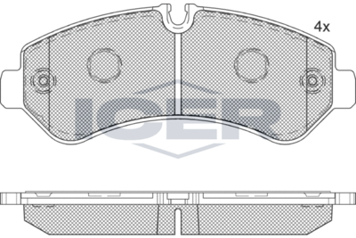 142362 ICER Комплект тормозных колодок, дисковый тормоз