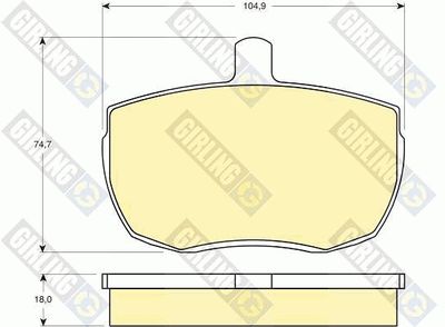 6103416 GIRLING Комплект тормозных колодок, дисковый тормоз