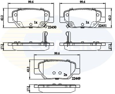 CBP32323 COMLINE Комплект тормозных колодок, дисковый тормоз