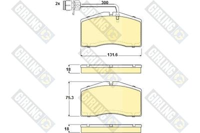 6115069 GIRLING Комплект тормозных колодок, дисковый тормоз