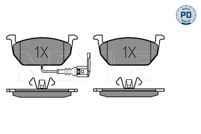 0252203517PD MEYLE Комплект тормозных колодок, дисковый тормоз