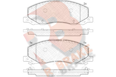 RB1927 R BRAKE Комплект тормозных колодок, дисковый тормоз