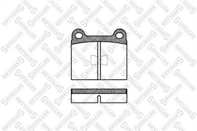 028000SX STELLOX Комплект тормозных колодок, дисковый тормоз